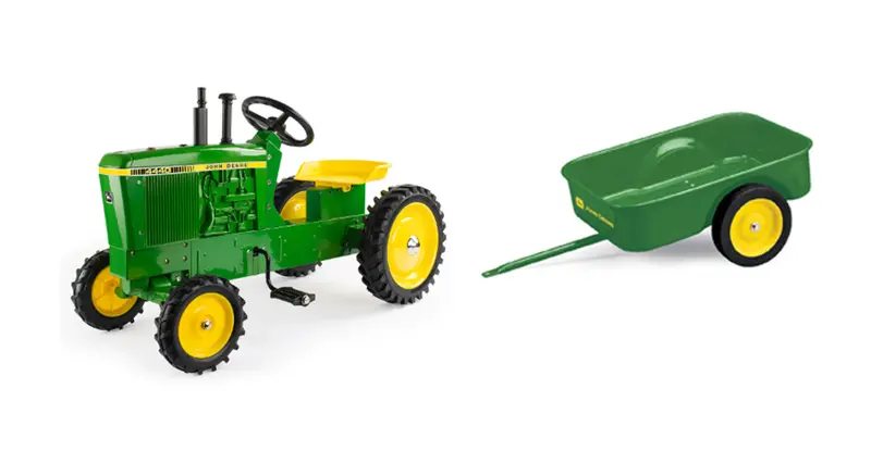 John Deere 4440 Pedal Tractor W/ Steel Trailer - Lp81017a 1