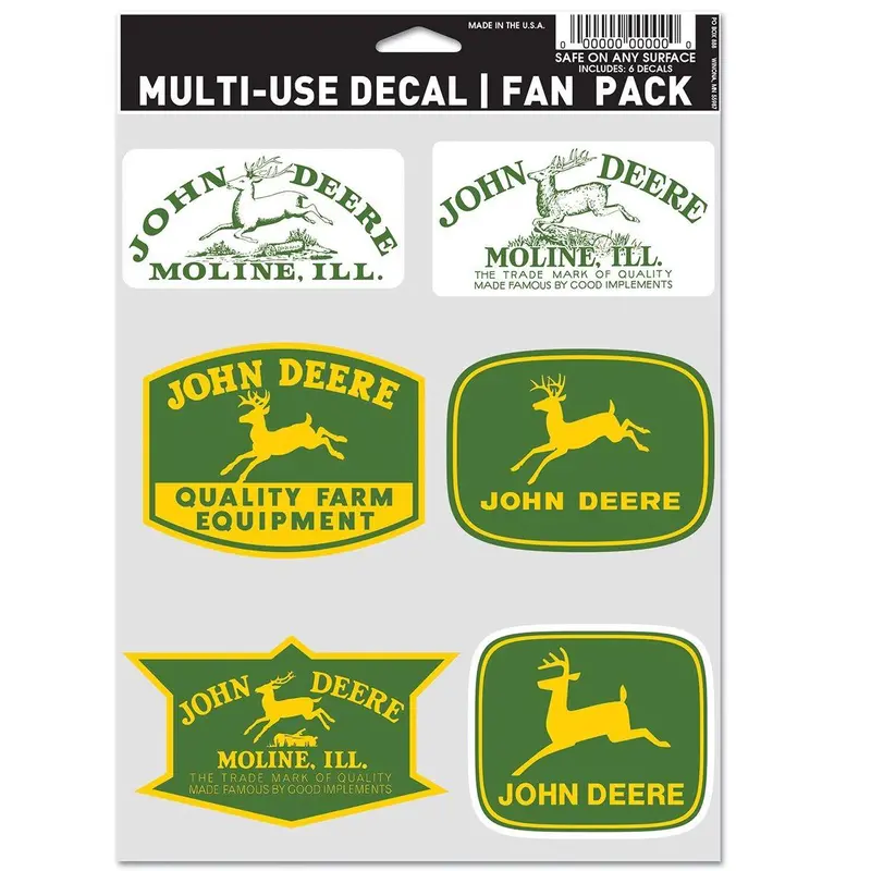 John Deere 6 Pack Multi-Use Decals Vintage Logo - Lp79751 1