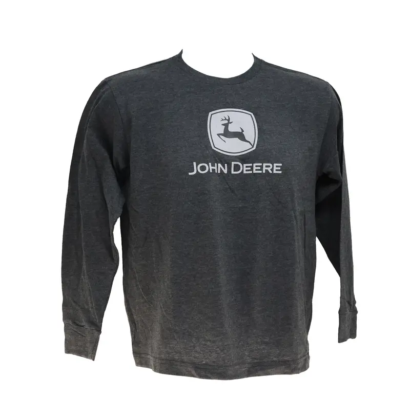 John Deere Boys Youth Trademark Long Sleeve Crewneck T-Shirt Large - Lp75806 1