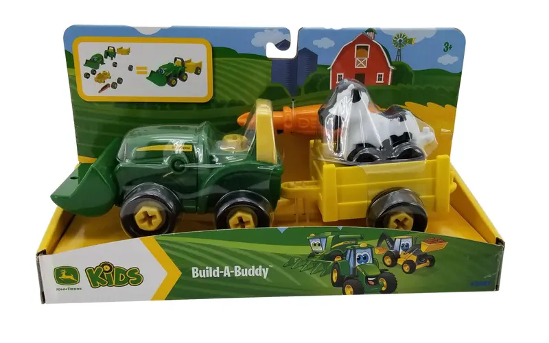 "John Deere Build-A-Buddy - Bonnie Scoop Tractor With Wagon, Cow And Screwdriver" 1