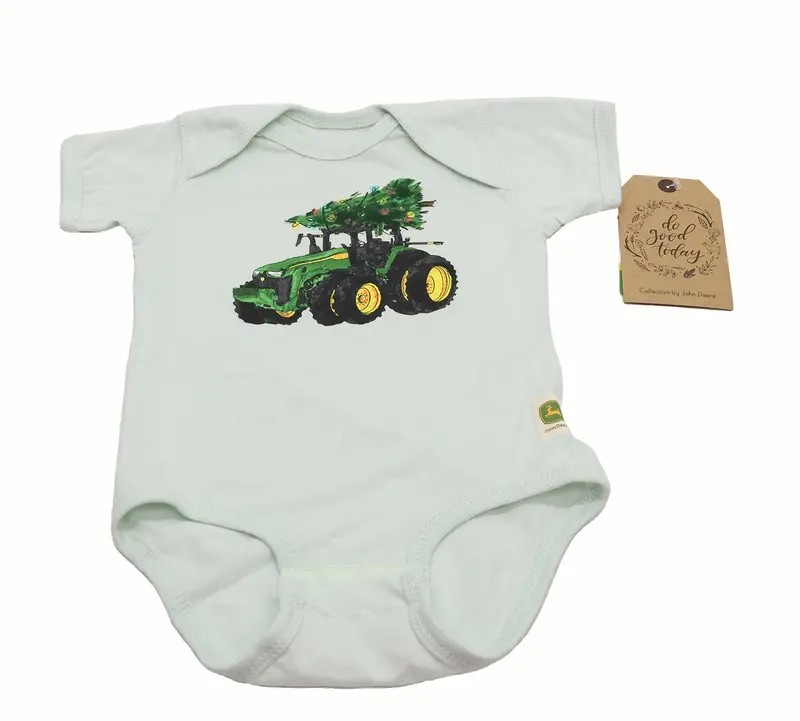 John Deere Dgt Infant (12M) Holiday Tractor W/ Christmas Tree Bodysuit - Lp84959 1