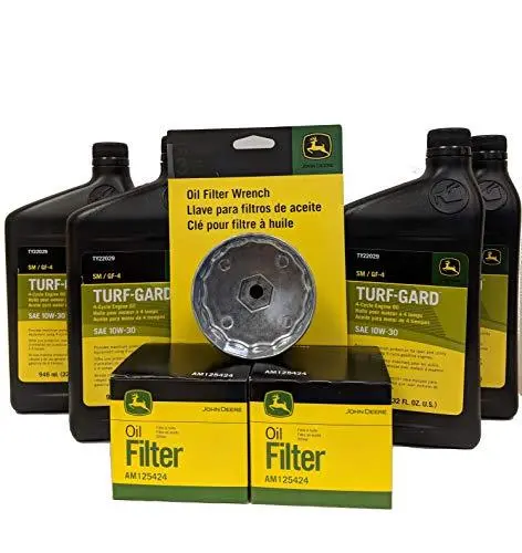 John Deere Double Oil Change Kit Including Oil Filter Wrench - (4) Ty22029 + ... 1