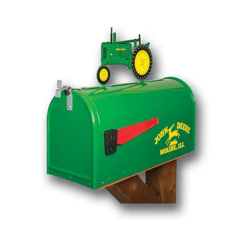John Deere Model B - Rural Style Mailbox With Tractor Topper - Lp10098 1
