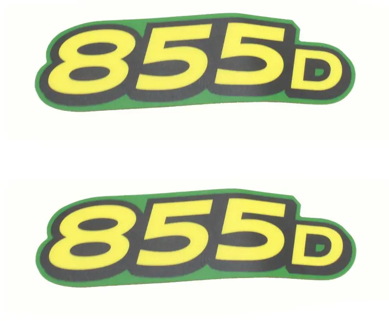 John Deere Original Equipment 8855D Model Number Label (2-Pack) - M159538 1