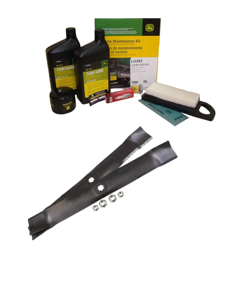 John Deere Original Equipment Model La105 Maintenance Kit + Mulching Blades 1