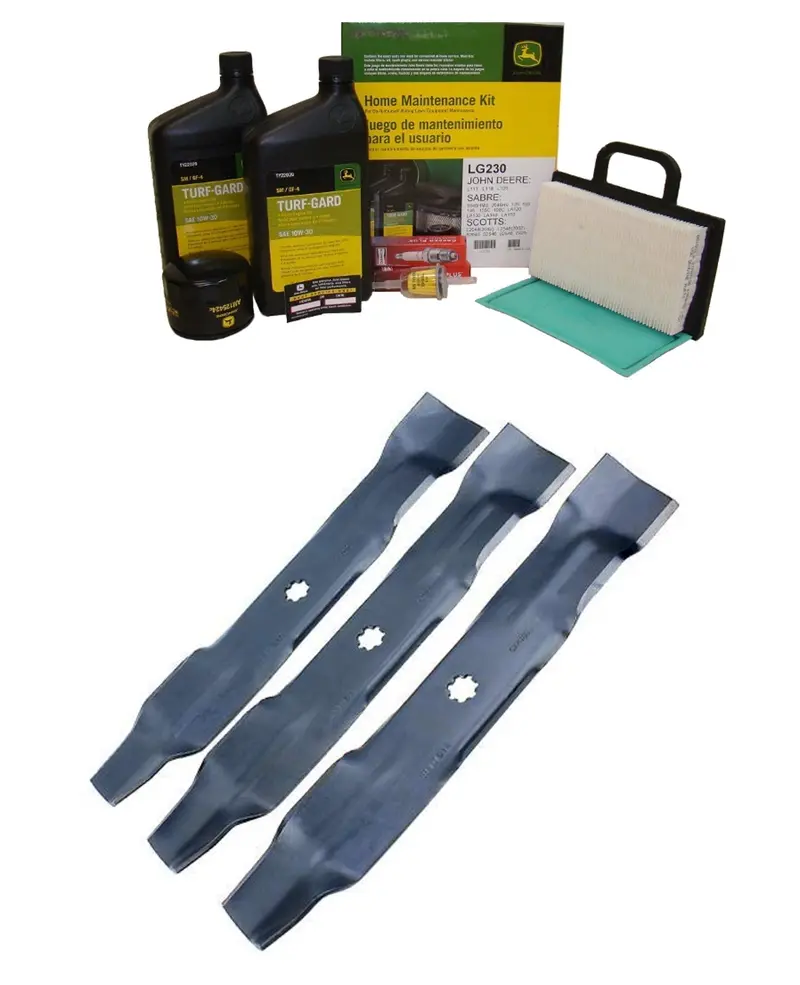 John Deere Original Equipment Model La140 Maintenance Kit + Mulching Blades 1