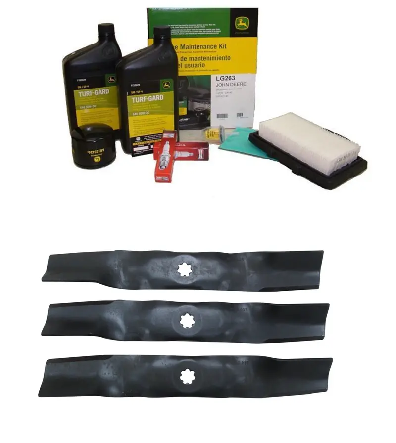 John Deere Original Equipment Model La145 Maintenance Kit + Highlift Blades 1