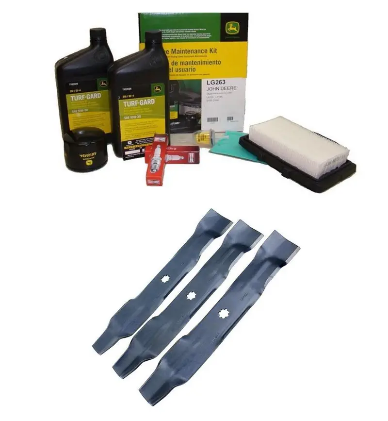 John Deere Original Equipment Model La145 Maintenance Kit + Mulching Blades 1
