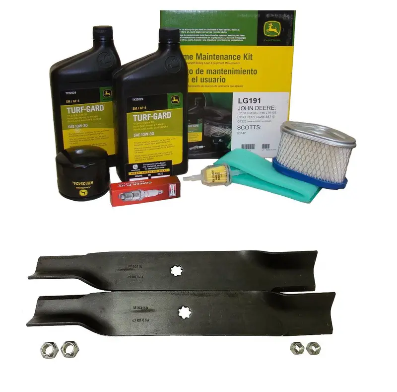 John Deere Original Equipment Model Lt150 With Engine Cv15s-41618 Maintenance Kit + Standard Blades 1