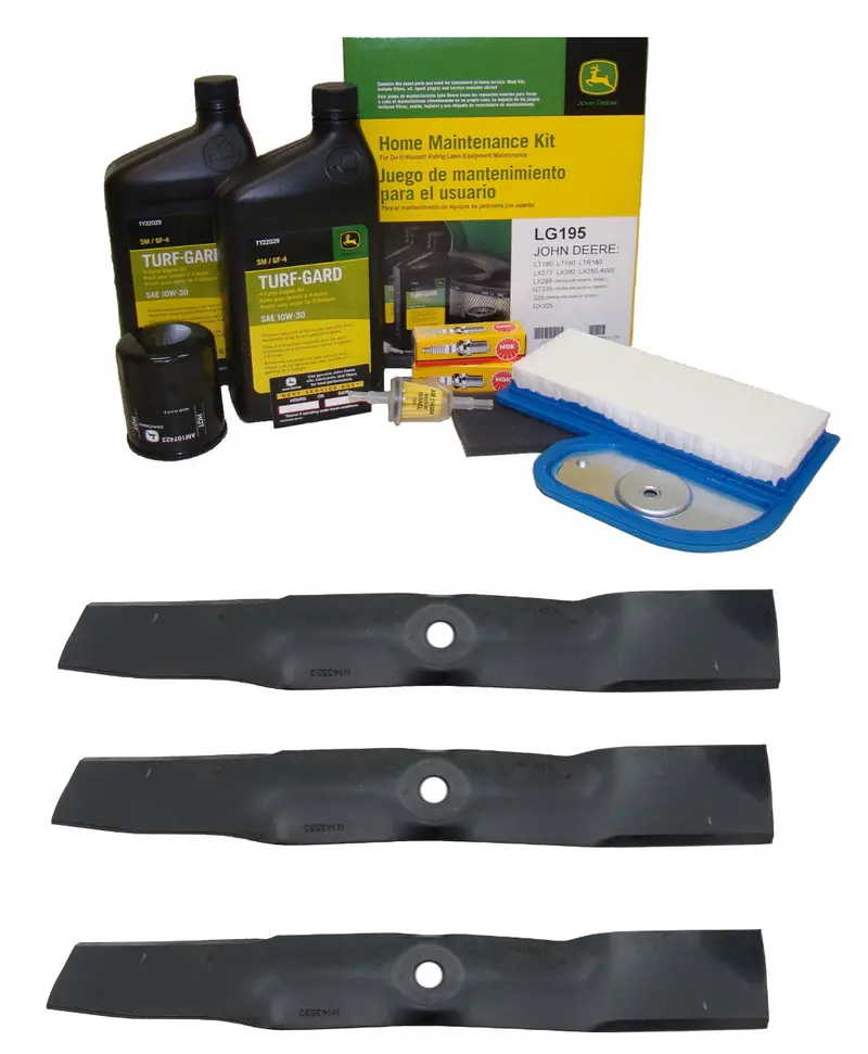John Deere Original Equipment Model Lx288 (S.N. 090,001-) Maintenance Kit + Standard Blades, 54C" Mower Deck 1