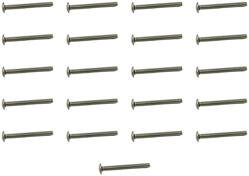 John Deere Original Equipment Round Head Square Neck Bolt, M8 X 80 (21-Pack) - 03M7267 1