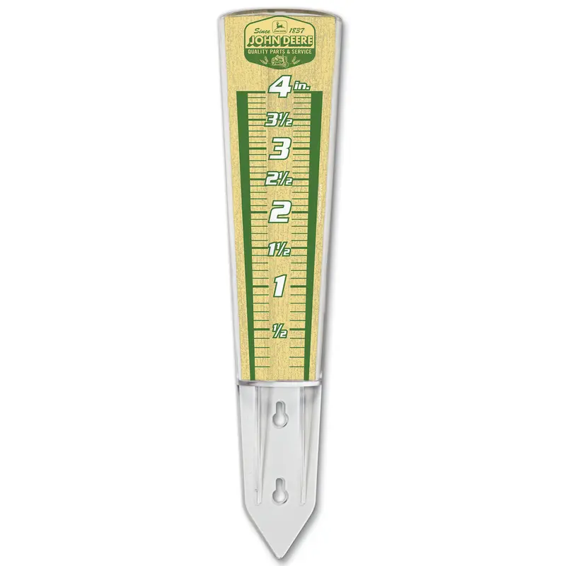 John Deere Retro Badge Magnifying Rain Gauge - Lp87268 1