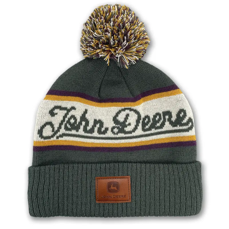 John Deere Vintage Sg Pompom Jacquard Beanie - Lp88886 1