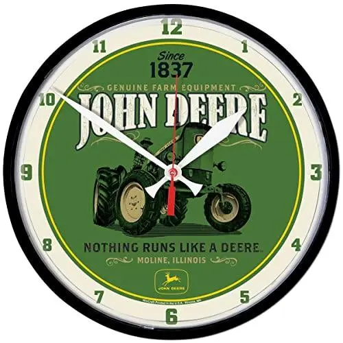 John Deere White Nrlad Tractor Clock - Lp79694 1