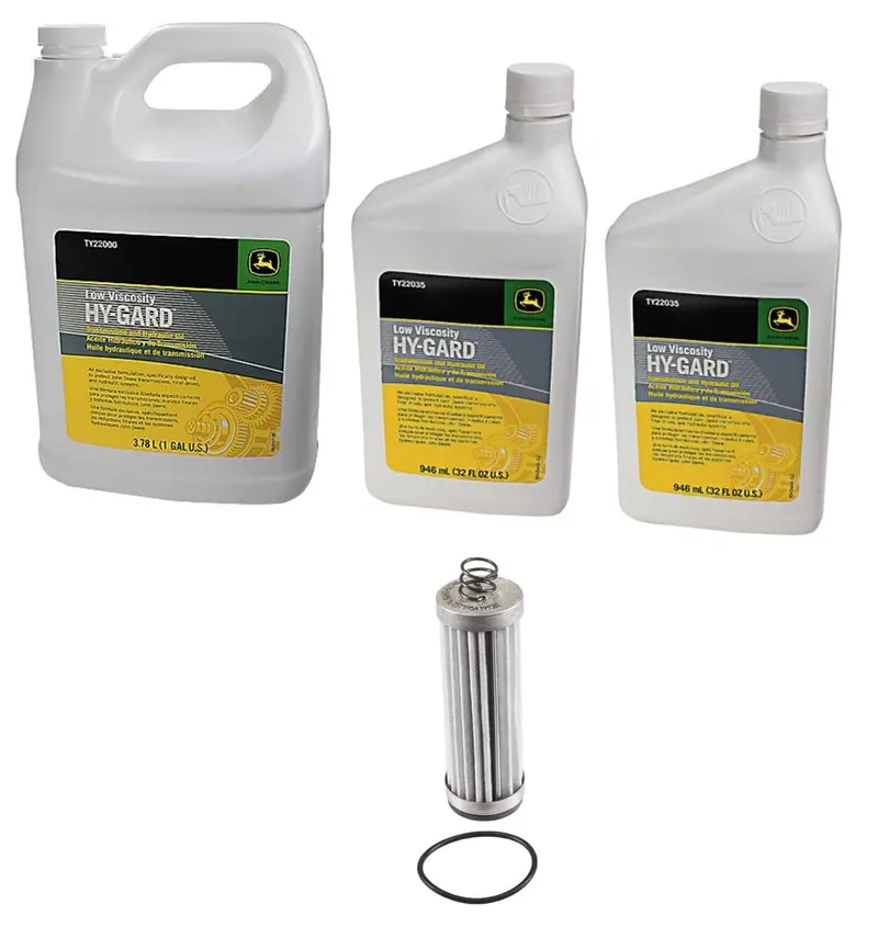 John Deere X530/X540/X580/X584/X590 Transmission Filter/Oil Kit - Mia881446b 1
