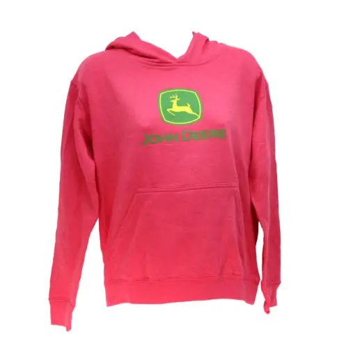 John Deere Youth Hot Pink Trade Mark Hoodie Large - Lp74823 1