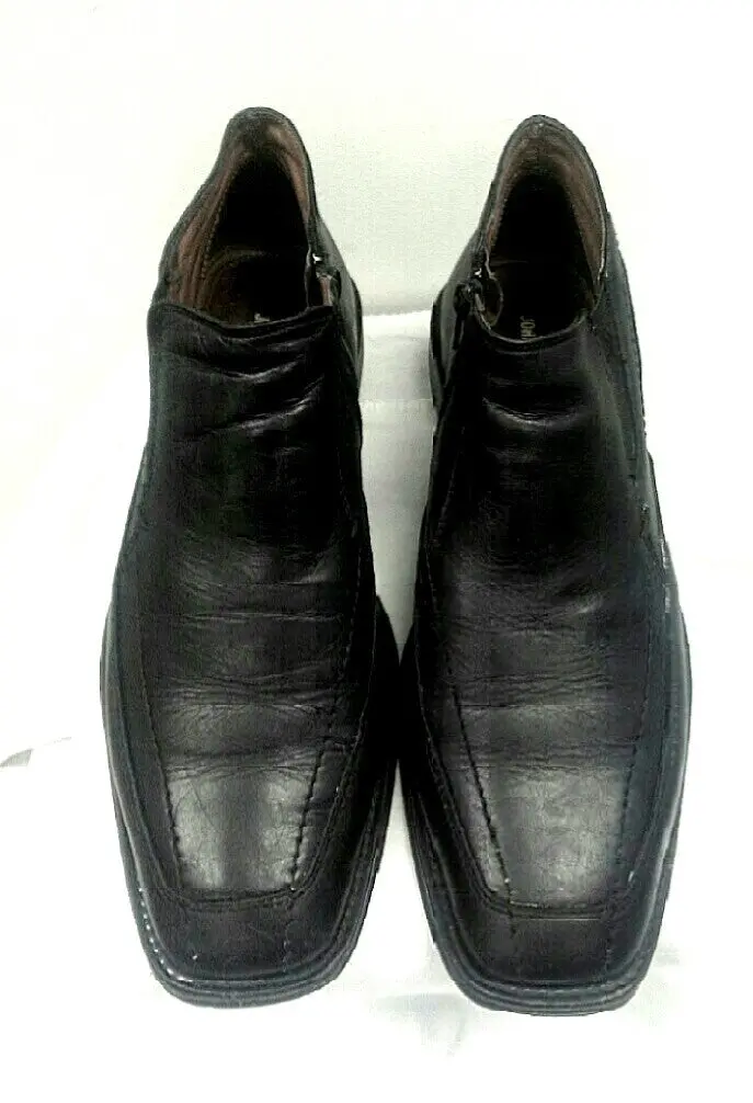 Johnston & Murphy Black Ankle Zip Dress Boots- Size 8M 1