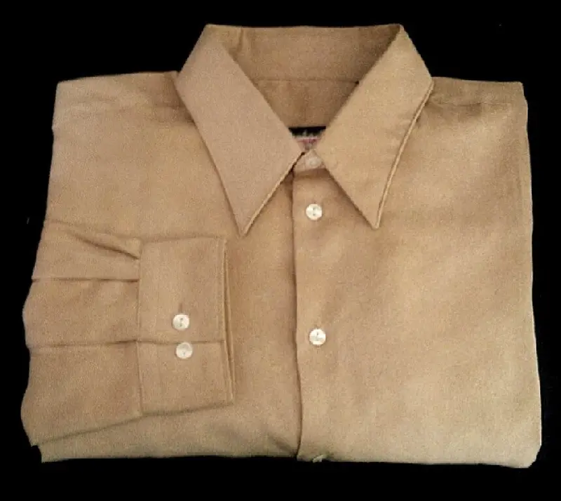 Kenneth Cole-Tan Ultra Suede Fashion Shirt- Size L 1