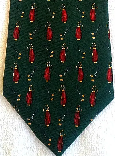 Lauren- Ralph Lauren Green Novelty Golf Tie 1