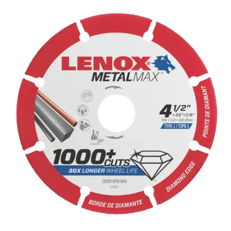 Lenox® Cut-Off Wheel - 4-1/2 Diameter Blade, 7/8 In Arbor/Shank 1