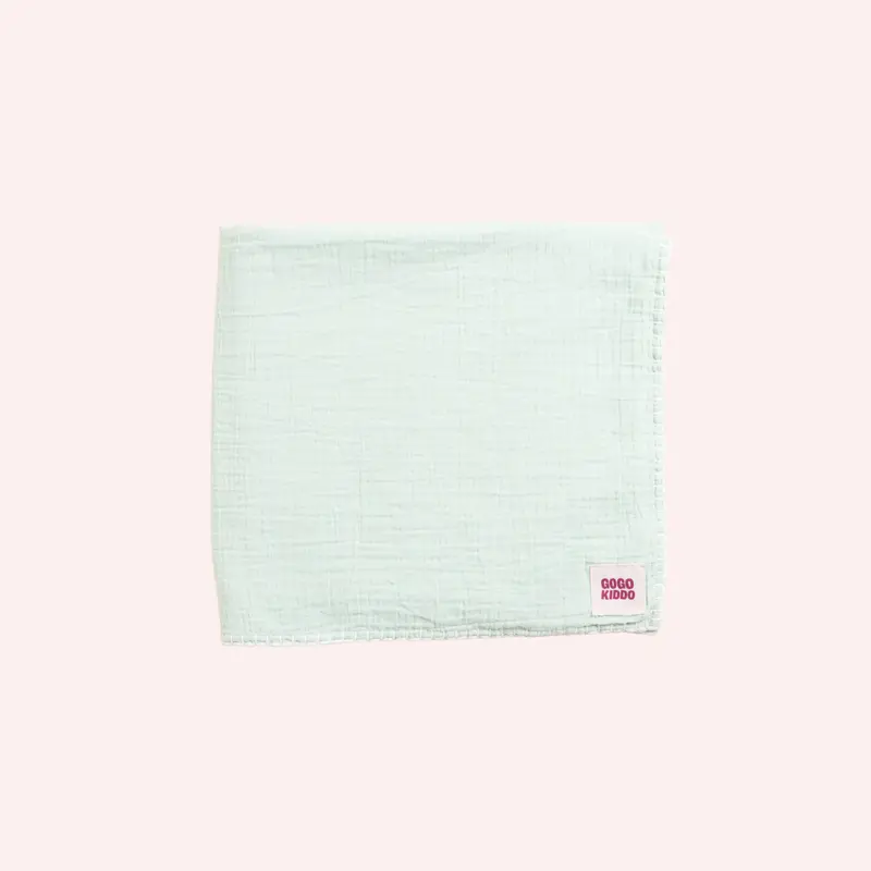 Light And Breathable Muslin Swaddle Wrap - Sage/Ivory 1