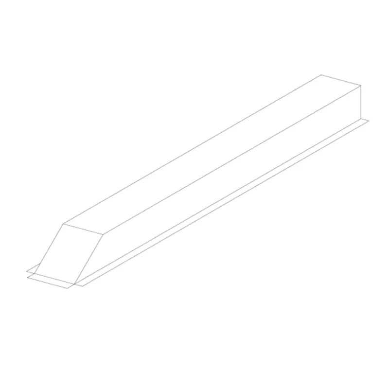 Line Cover 4" X 8' With Slanted Angle Cap 1