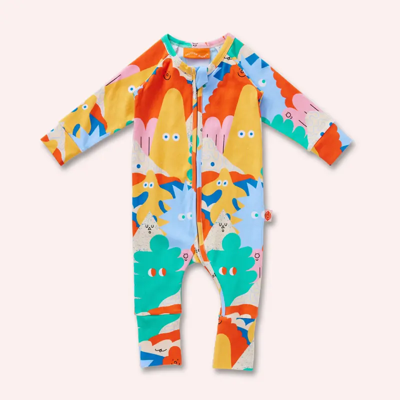 Long Sleeve Romper - Mount Wiggly 1
