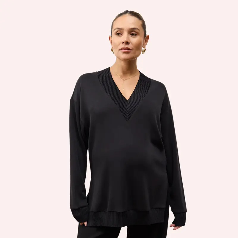 Lucia Lounge Top - Black 1