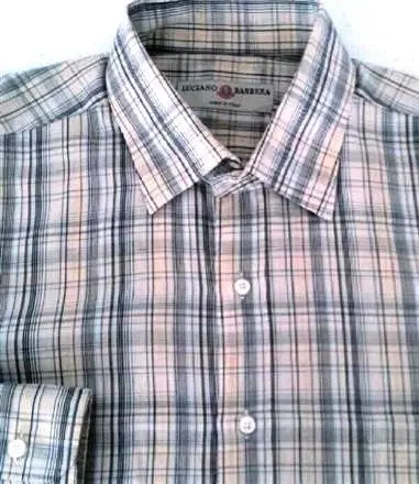 Luciano Barbera- Plaid Bu Fashion Shirt- Size L 1