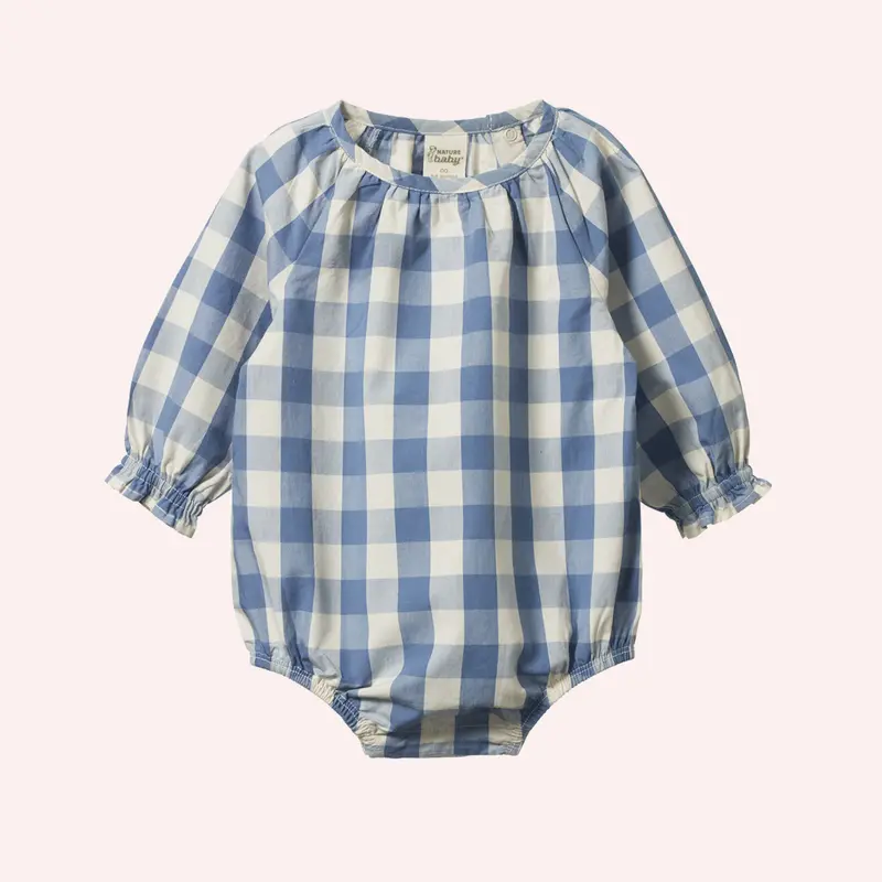 Meadow Bodysuit Gingham - Bluebelle Check 1