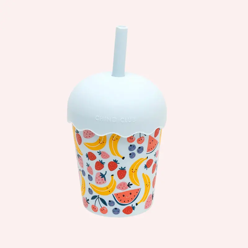 Mini Smoothie Cup & Straw 200Ml - Blue Fruit 1
