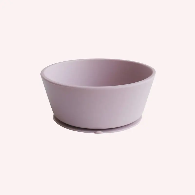 Mushie Silicone Suction Bowl - Soft Lilac 1