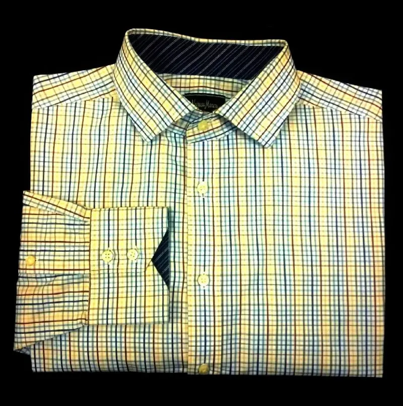 Neiman Marcus Tattersall Check Dress/ Fashion Shirt- Size L 1