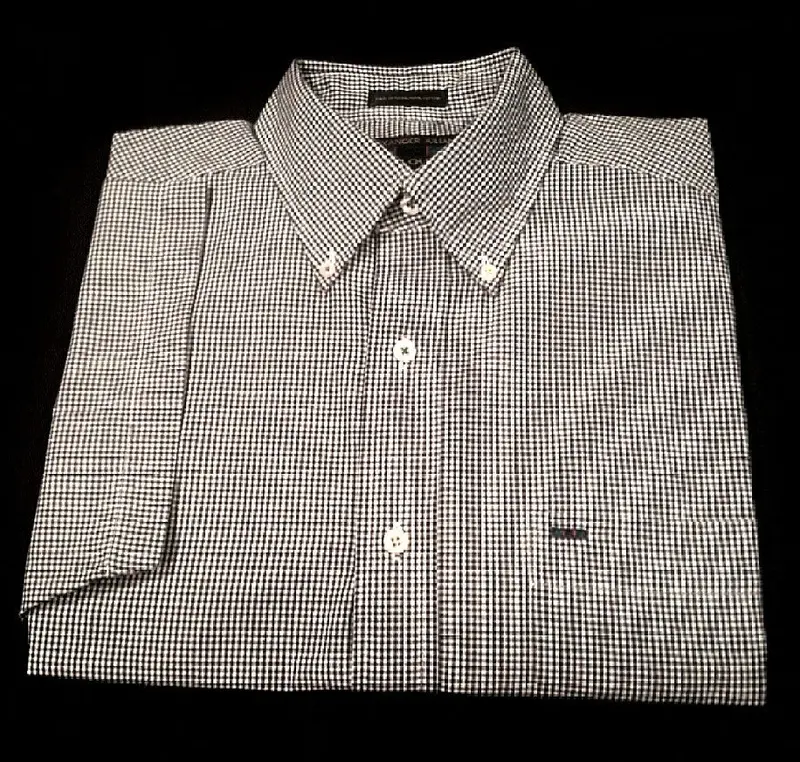 New- Alexander Julian Black/White Houndstooth Bd Fashion Shirt- Size M 1
