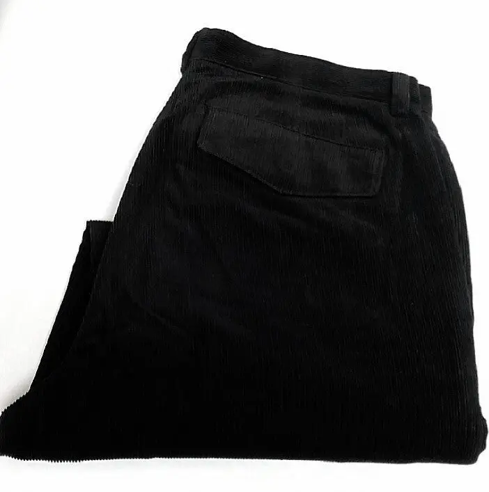 New- Banana Republic-Black Cotton Corduroy Casual Trousers- Size 34X30 1