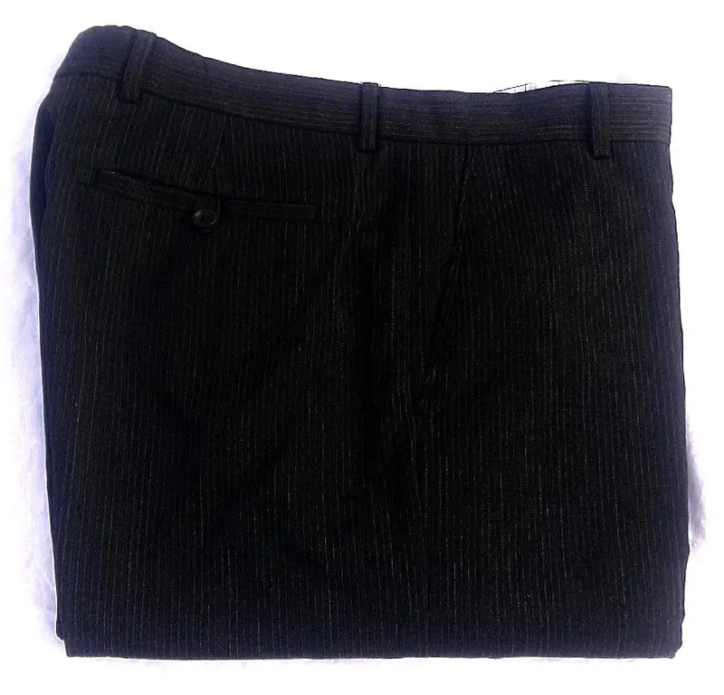 New- Banana Republic Gray Wool Pencil Stripe Trousers- Size 32X32 1