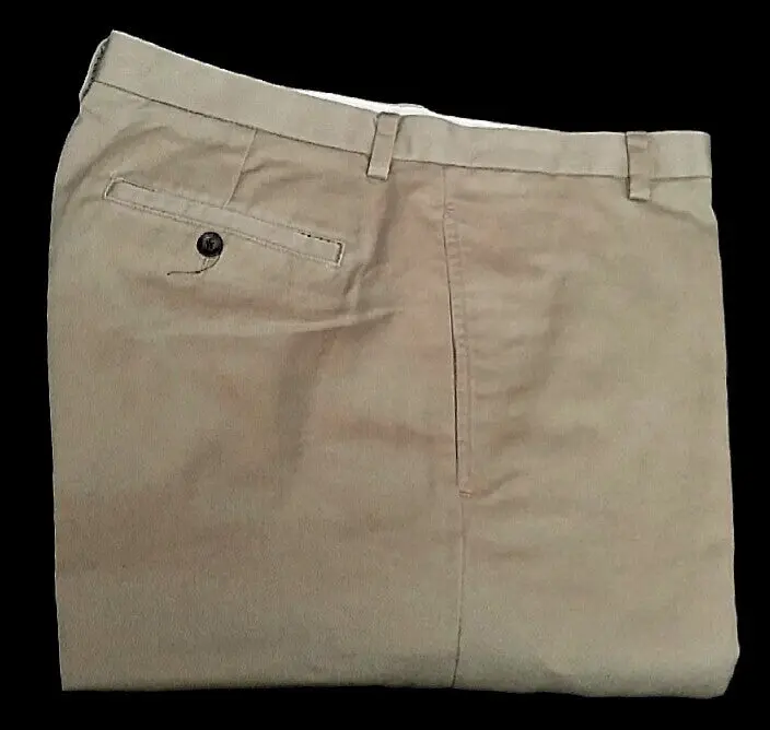 New- Banana Republic- Khaki 100% Cotton Twill Chino Trousers- Size 35X30 1