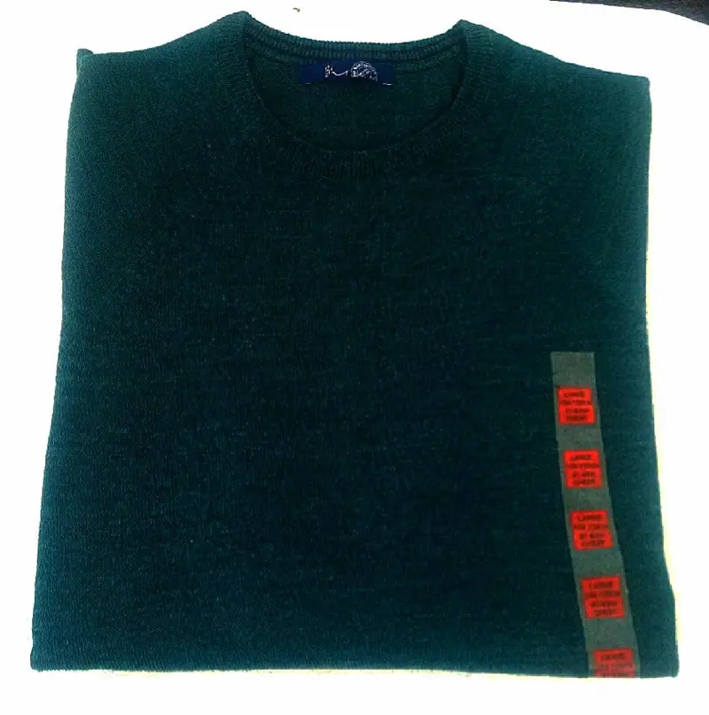 New- Bh's Emerald Green Crew-Neck Knit Sweater- Size L 1