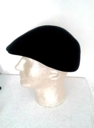 New- Black Wool Cap- Size L 1