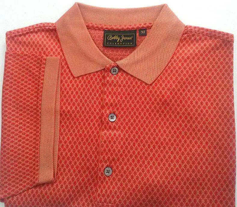 New- Bobby Jones Collection- 3 Button Polo Golf Shirt- Size M 1