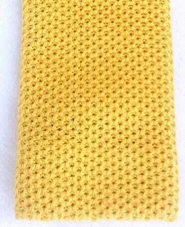 New- Calvin Klein Skinny Yellow Woven Cotton Tie 1