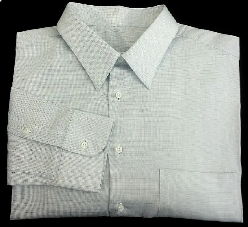 New- Ermenegildo Zegna- White/Blue Pin-Dot Dress Shirt- Size (43) 17 1