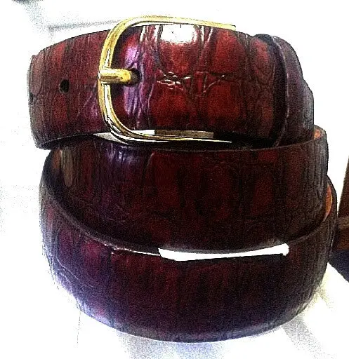 New- Fullum & Holt 1897- Cognac Leather Fashion Belt- Size 34 1