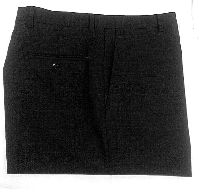 New- Hartmarx Charcoal Gray, Plain Front Dress Trousers- Size 36 1