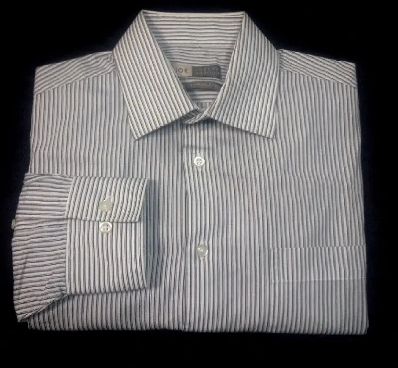 New- Joe-Joseph Abboud- White/Gray Stripe, Slim-Fit Dress Shirt- Size 15.5X32/33 1