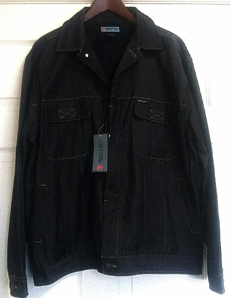 New- Kenneth Cole Reaction- Blue Button Front Shirt/Jacket- Size L 1