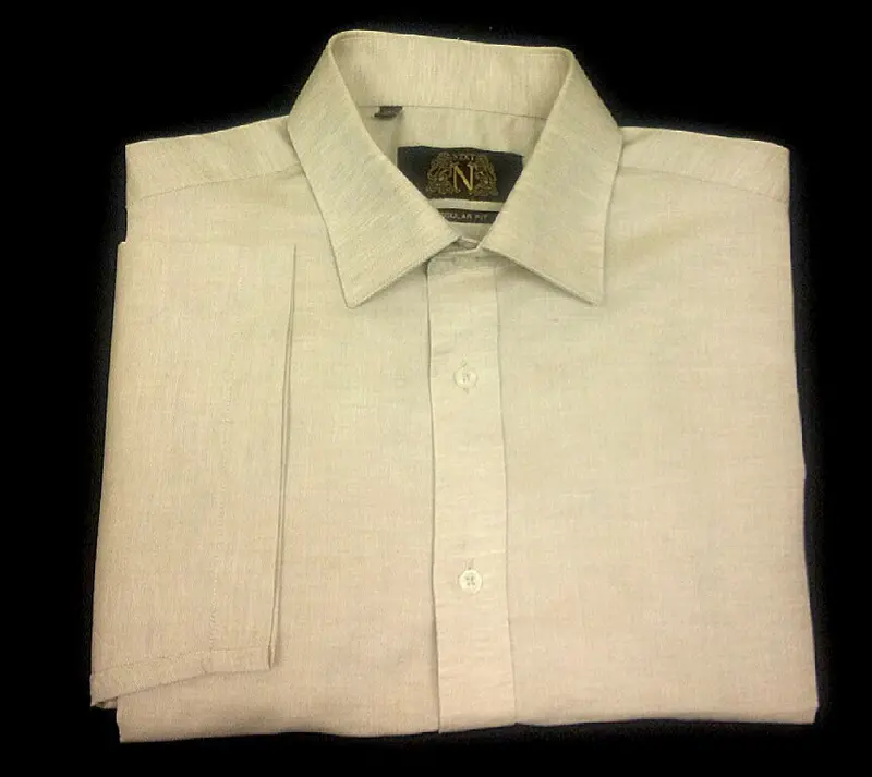 New- 'Next" Short Sleeve Cotton/ Linen Shirt- Size 16 (41Cm) 1