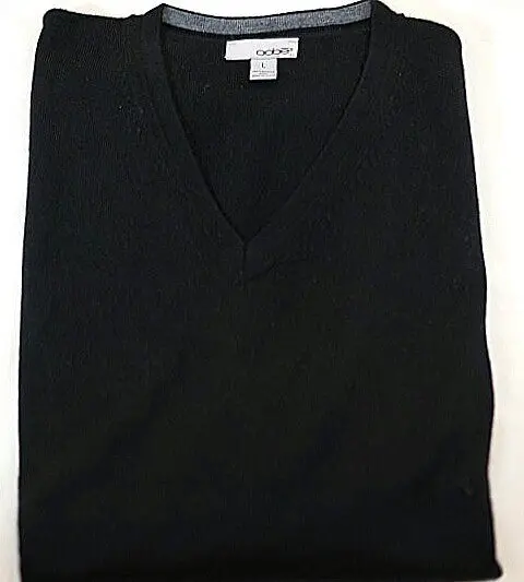 New- Oobe Black Merino Wool Knit Sweater Vest- Size L 1