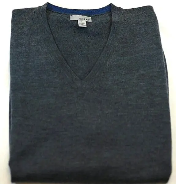 New- Oobe Gray Merino Wool Knit Sweater Vest- Size L 1