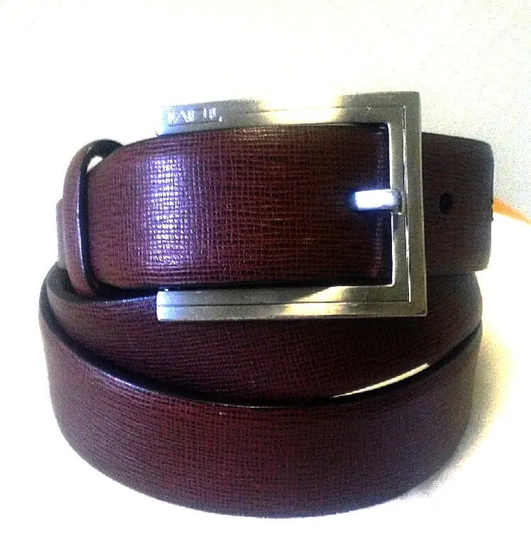 New- 'Tumi' Brown Leather Casual Fashion Belt- Size 36 1